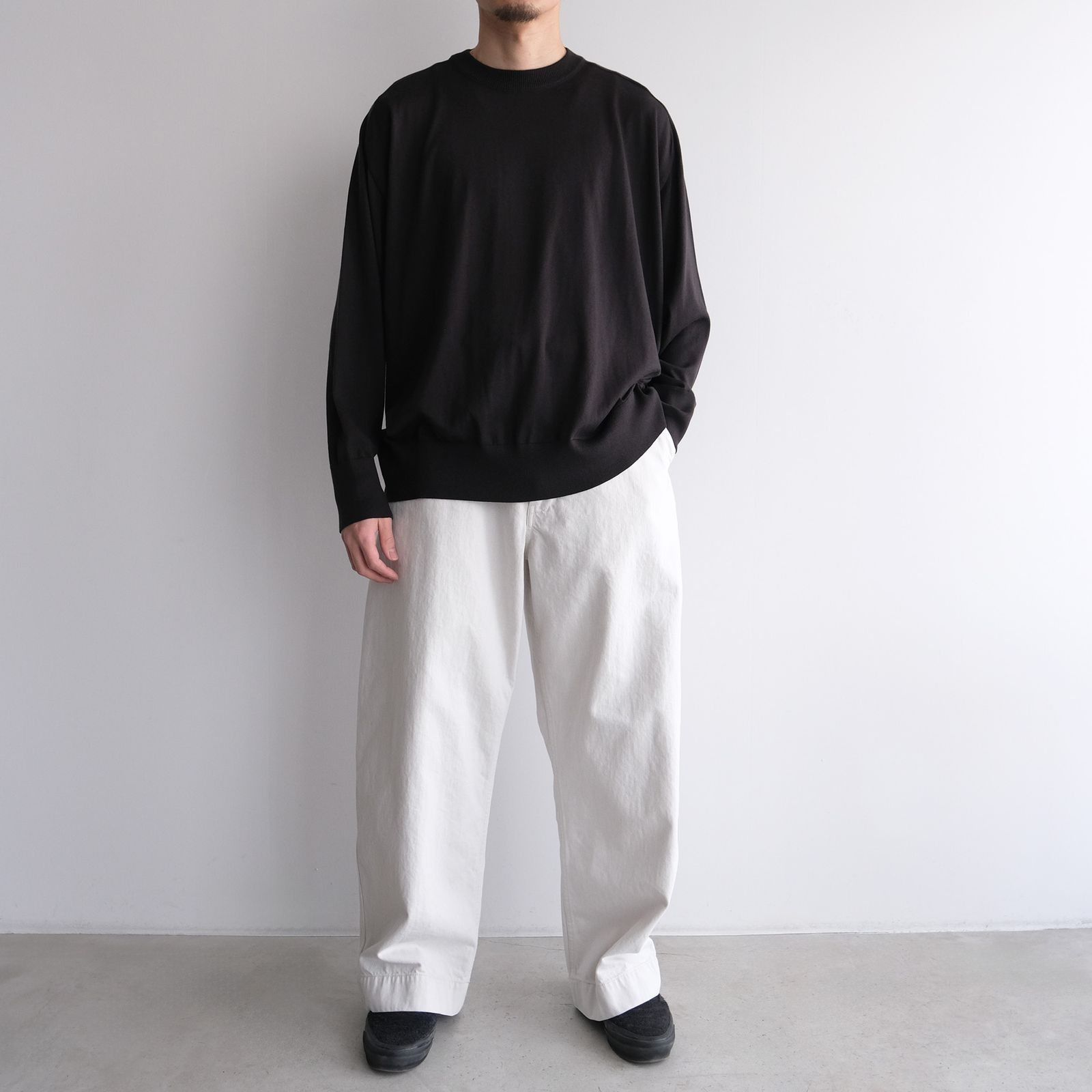 Crew Neck Knit -ニット-（Charcoal / チャコール）
