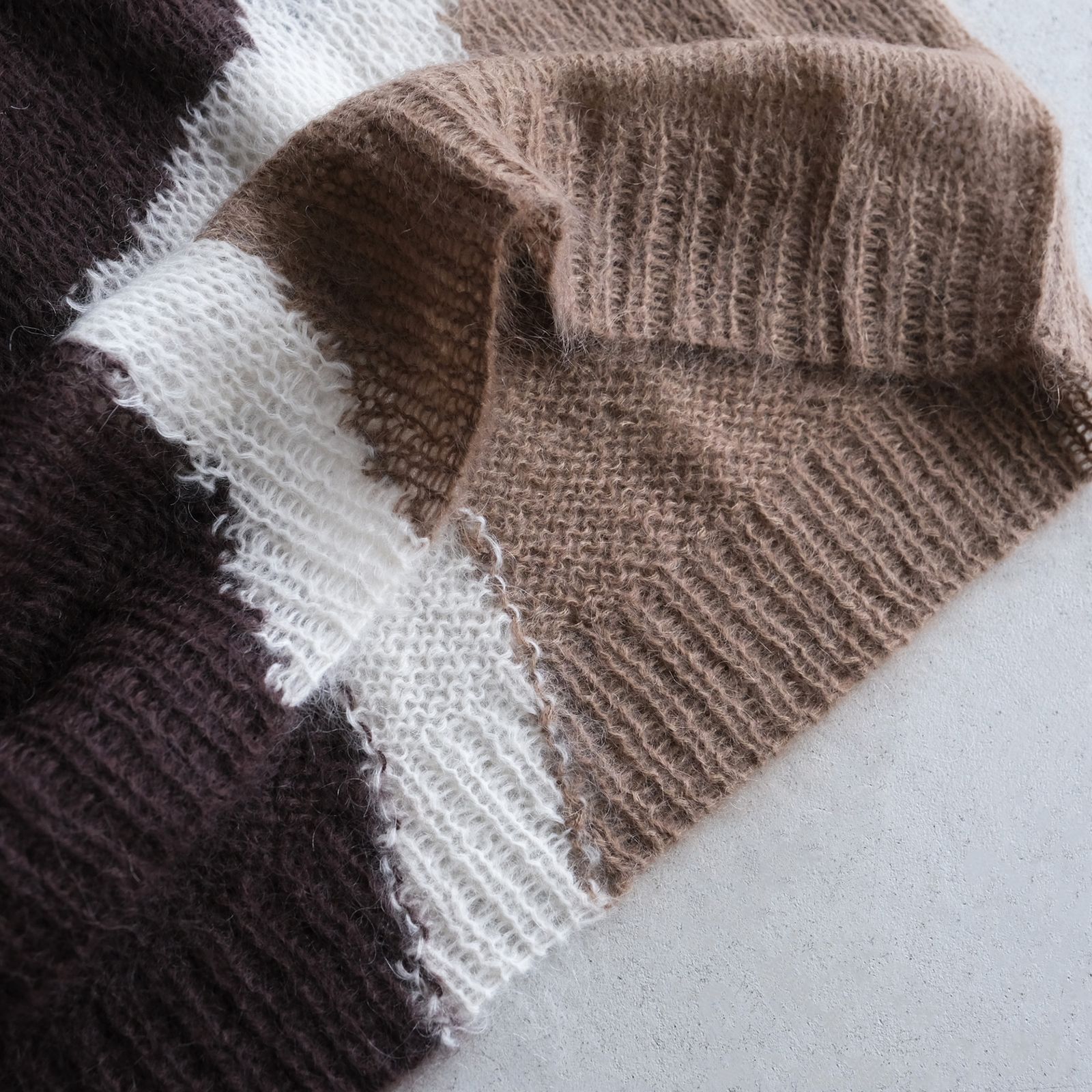 Hand Knitted Mohair Sweater -ニット-（Brown / ブラウン）