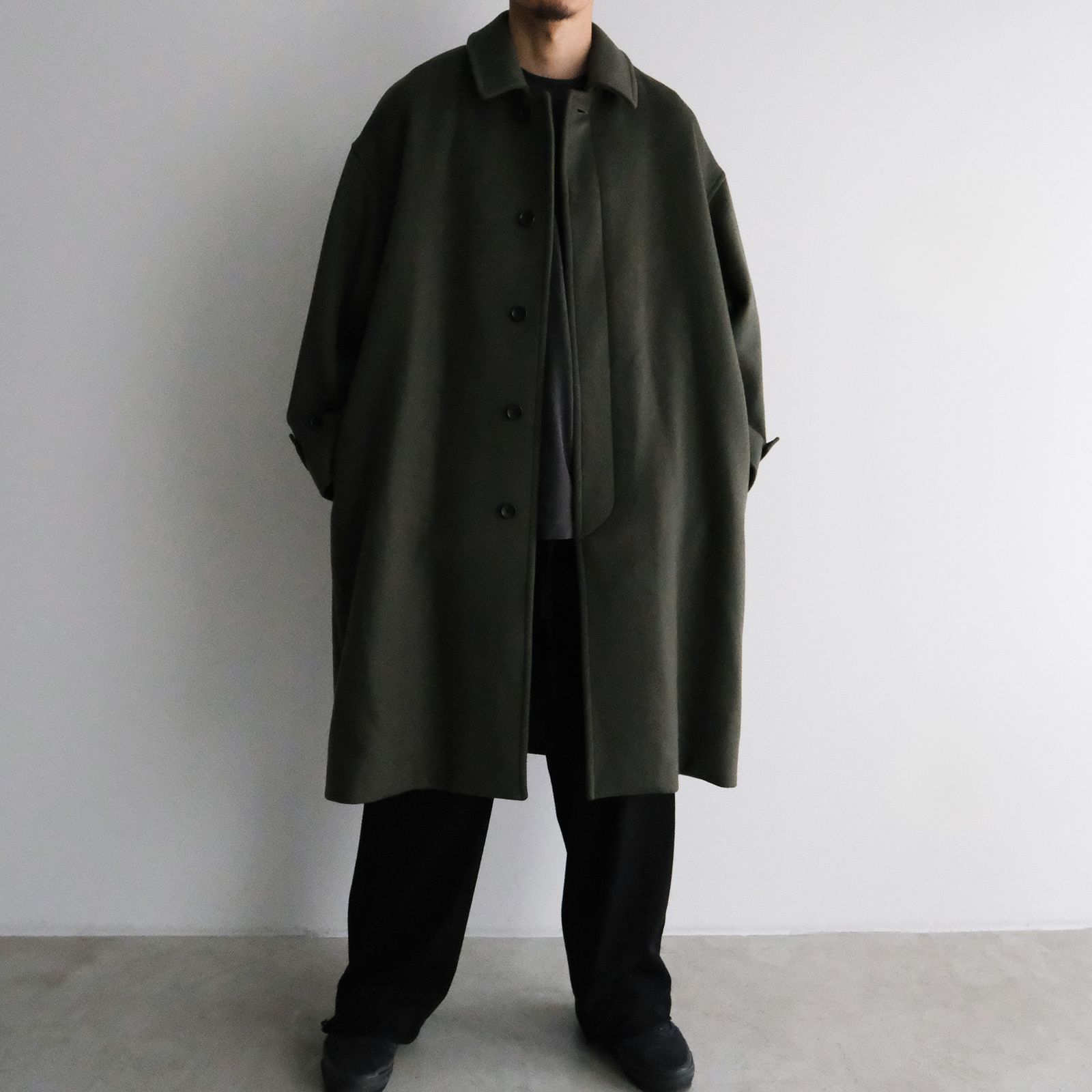 Light Melton Oversized Coat -コート-（Green / グリーン）