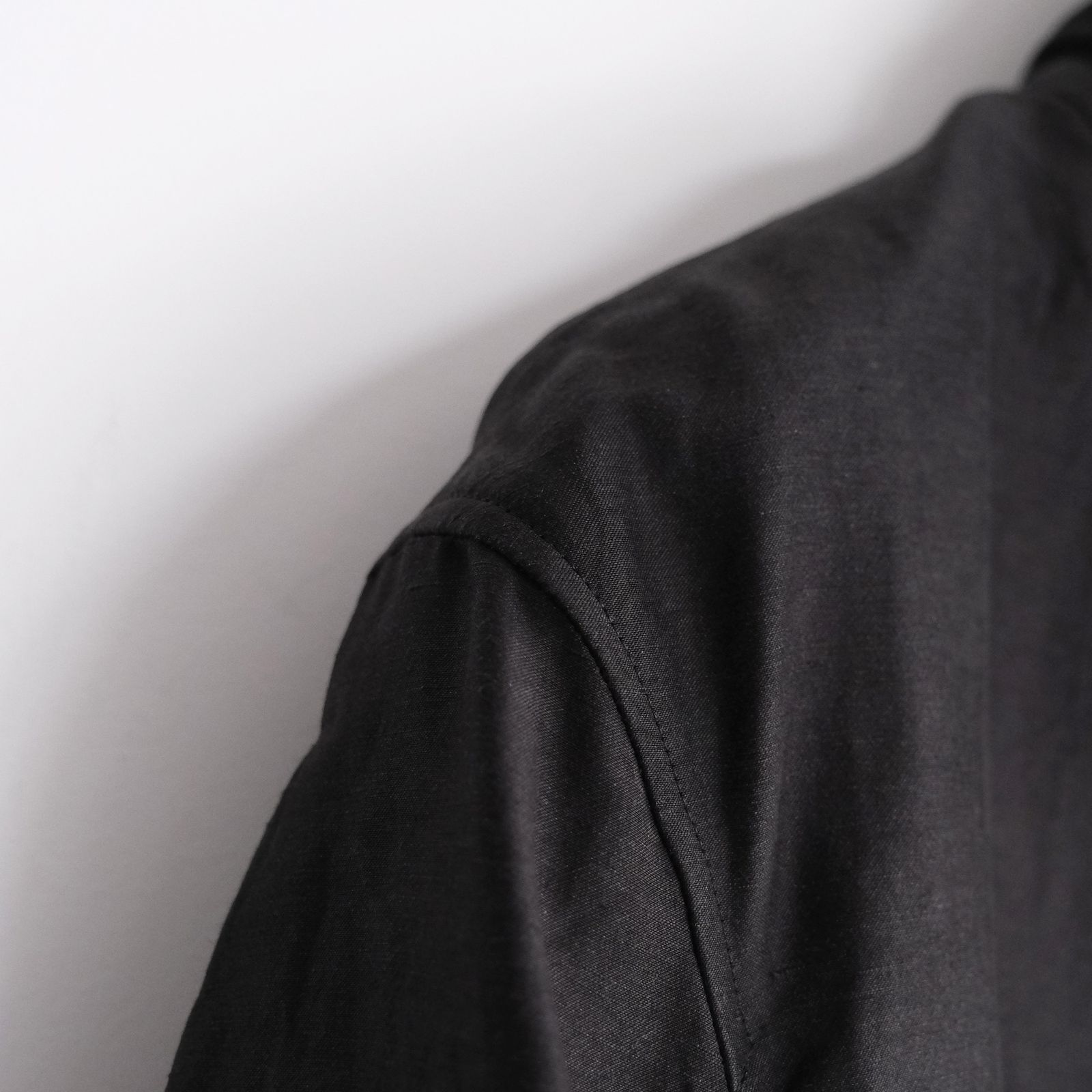 Linen Cupro Back Satin Work Jacket -ジャケット-（Black / ブラック）GM261-20370