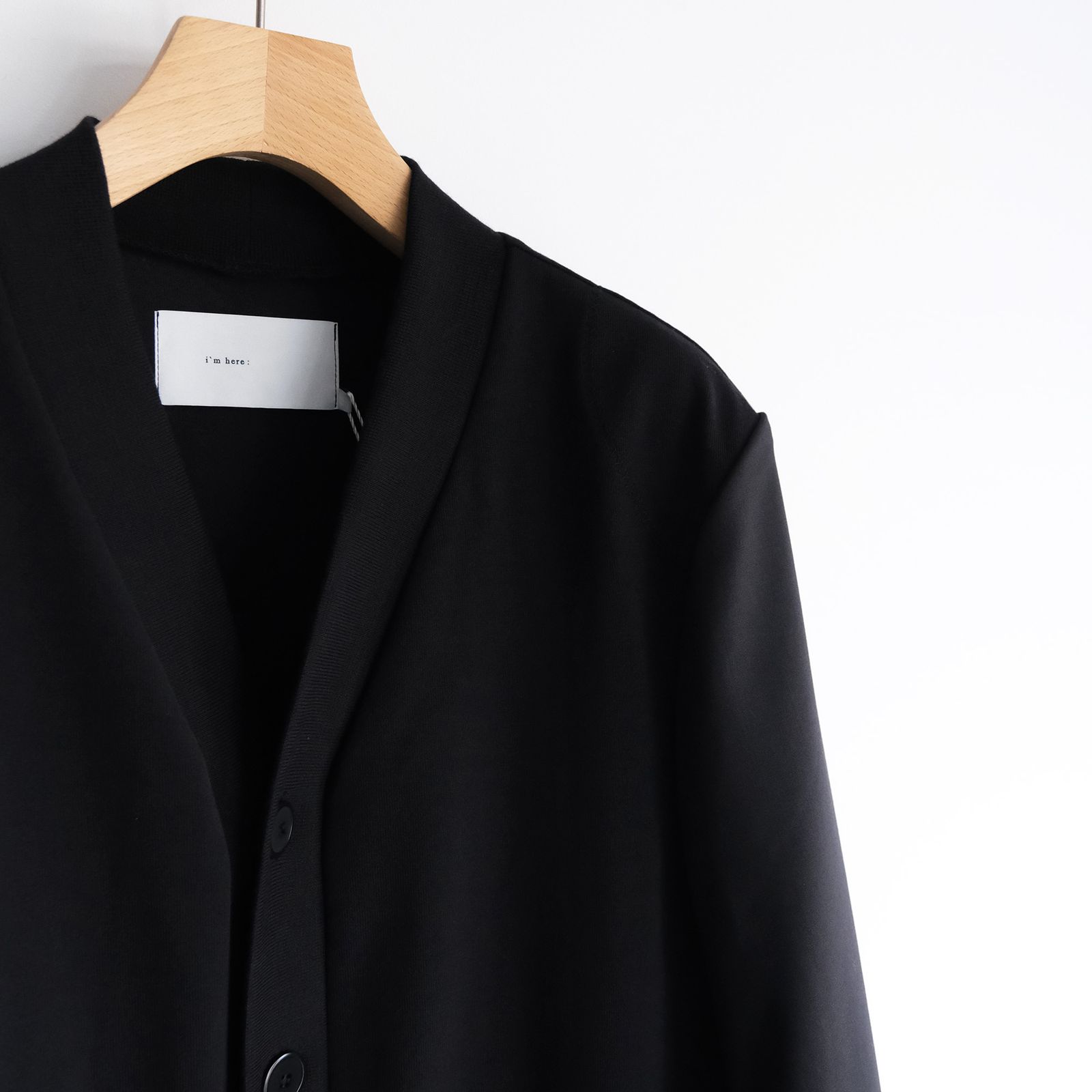 Un(i)Form Jersey：Docking Cardigan - カーディガン-（Black / ブラック）