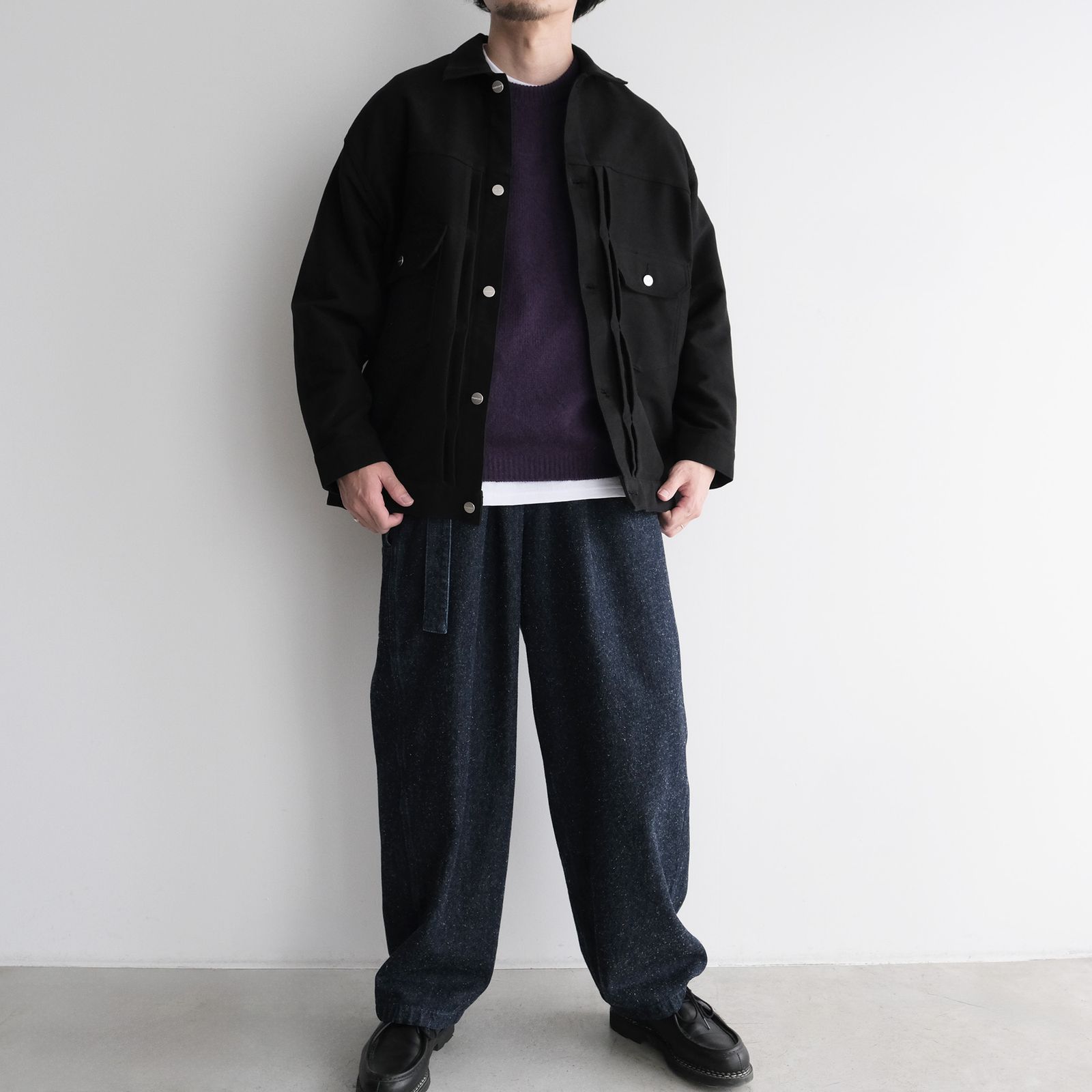 Crew Neck Knit -ニット-（Purple / パープル）