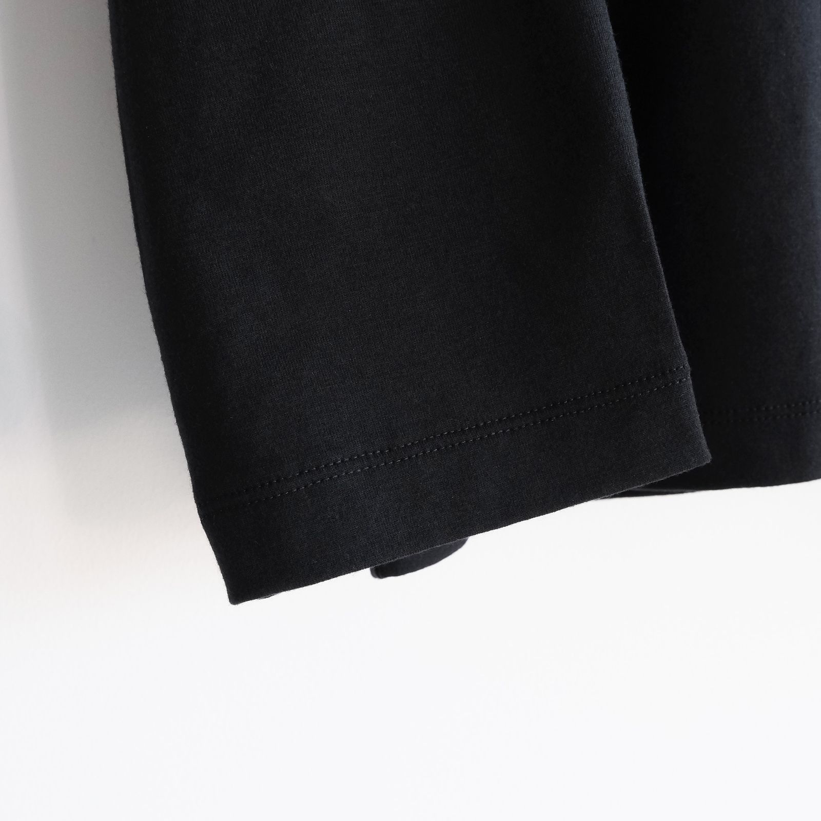 Royal Wool Jersey Loose Fit Long Sleeve T-Shirt -Tシャツ-（Black / ブラック）