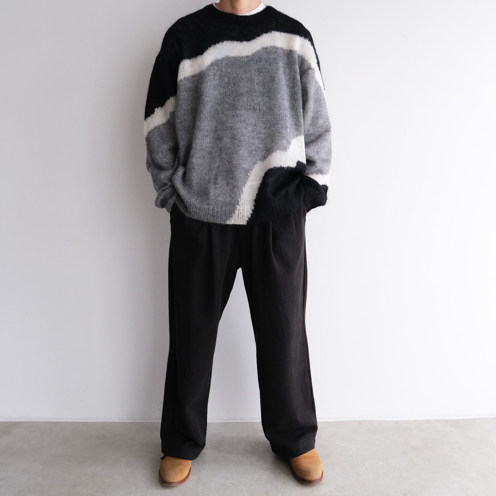 Hand Knitted Mohair Sweater -ニット-（Black / ブラック）