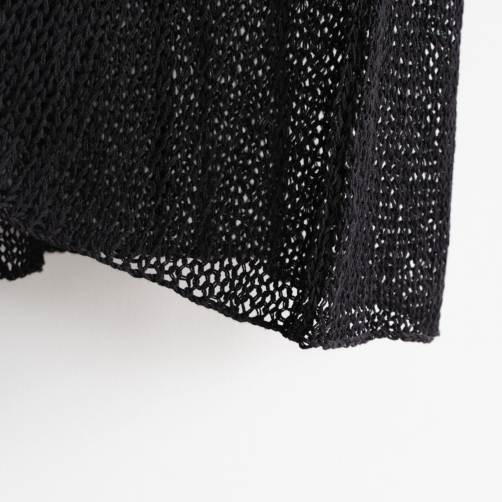 Mesh Knit Slip Dress -ワンピース-（Black / ブラック）