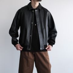 Cow Leather Raglan Blouson -ブルゾン-（Black / ブラック）GU263-30320