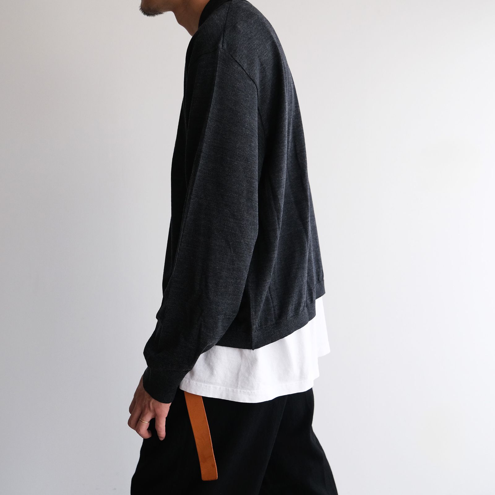 Knit Cardigan -ニット-（Charcoal / チャコール）