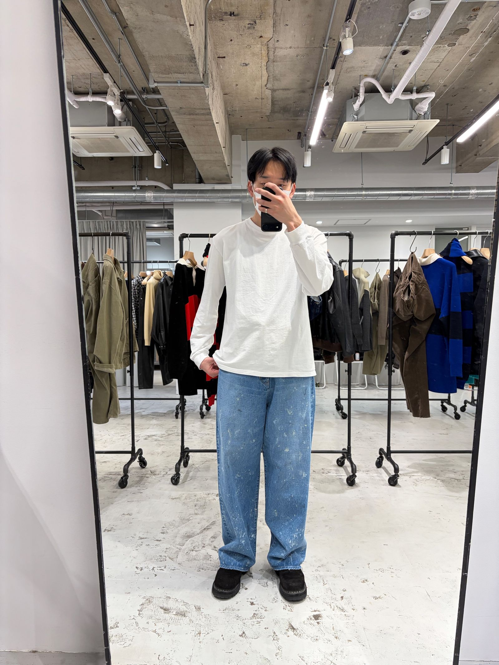 Baggy 5 pocket Pants -デニム-（Blue Used Print / ブルーユーズドプリント）