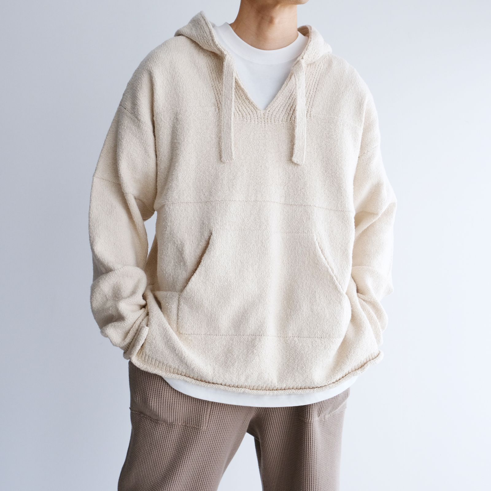 Mexican Knit Hoodie -ニット-（Natural / ナチュラル）