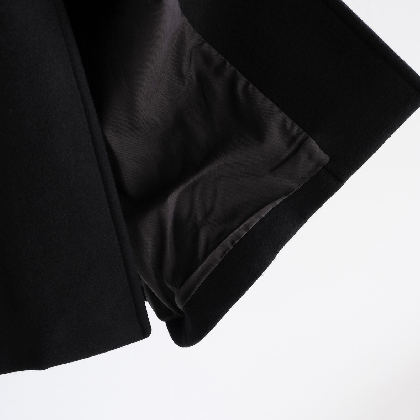 Light Melton Oversized Coat -コート-（Black / ブラック）GU263-10420B