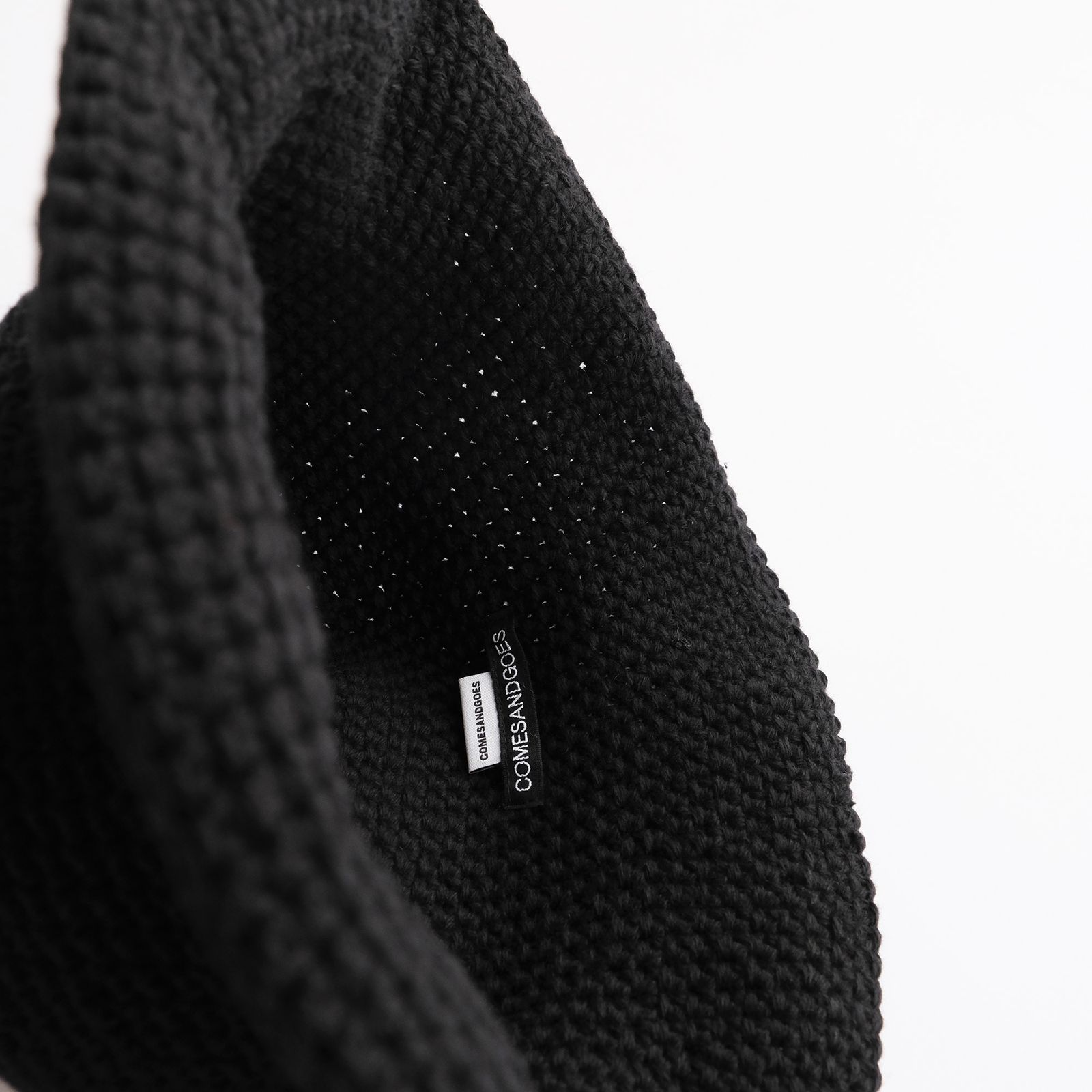 Hand Made Knit Wool Balloon Hat -ハット-（Black / ブラック）