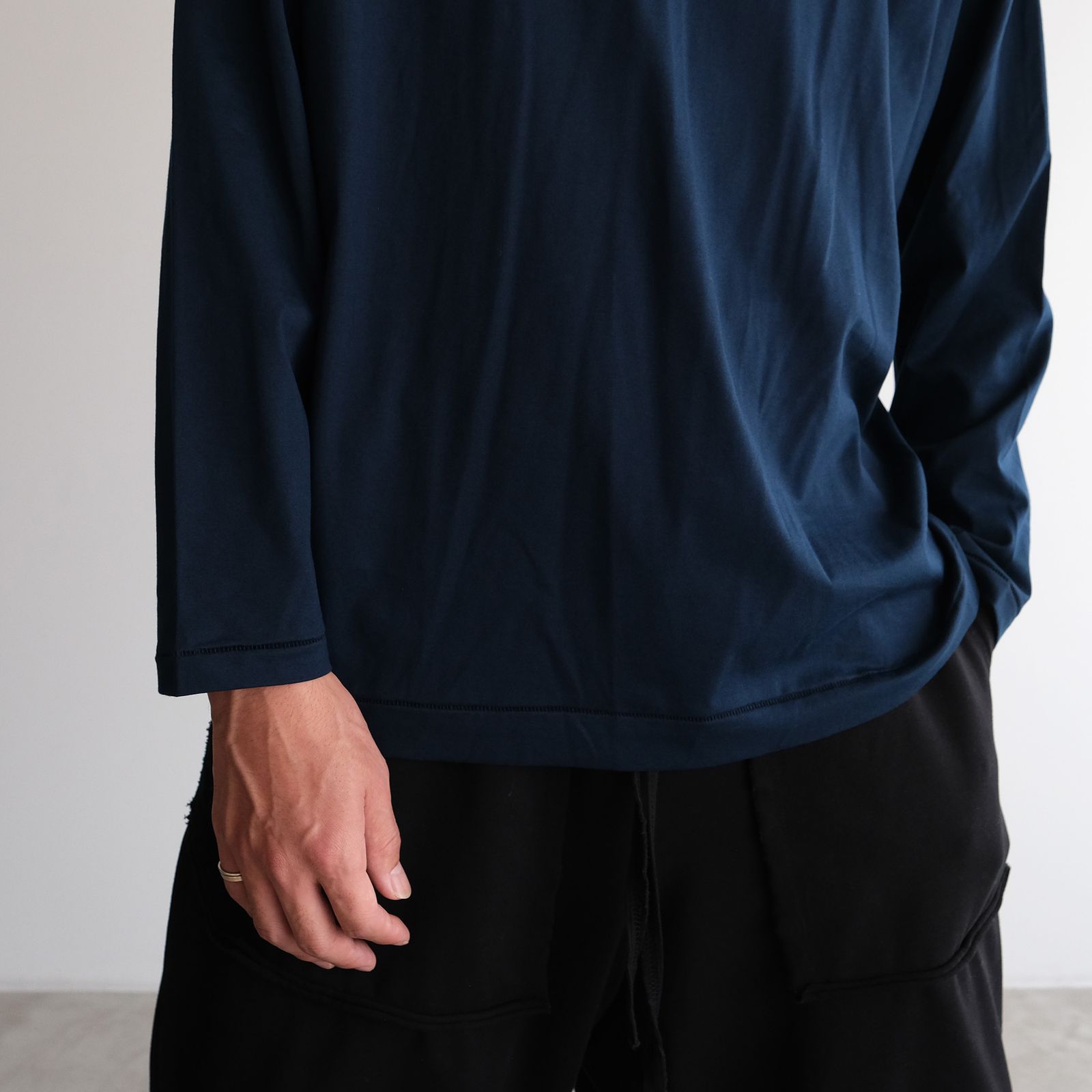 Suvin 60/2 Over Sized Long T-Shirt -Tシャツ-（Blue / ブルー）