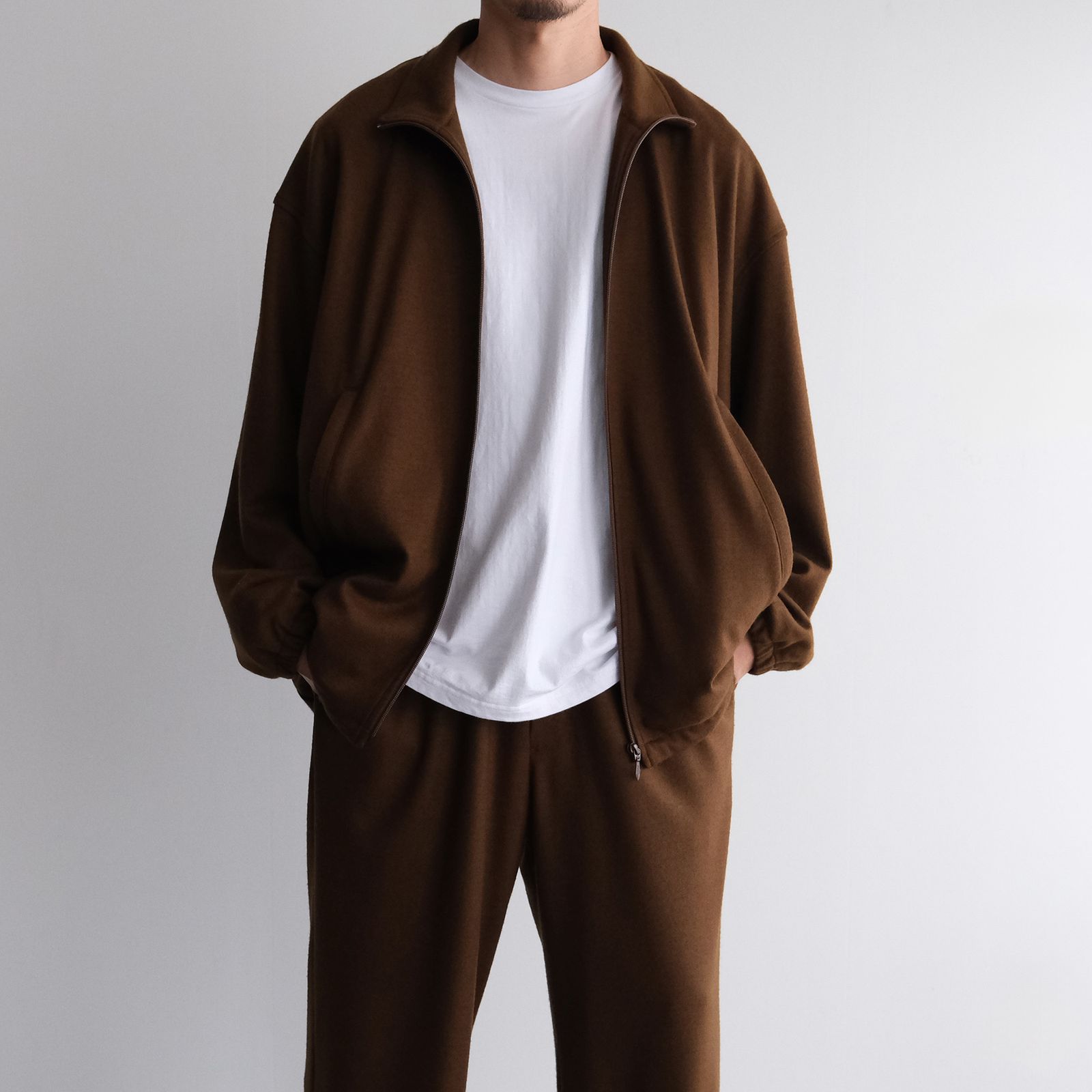 Wool Smooth Flannel Track Blouson -ブルゾン-（Brown / ブラウン）GU253-30220B