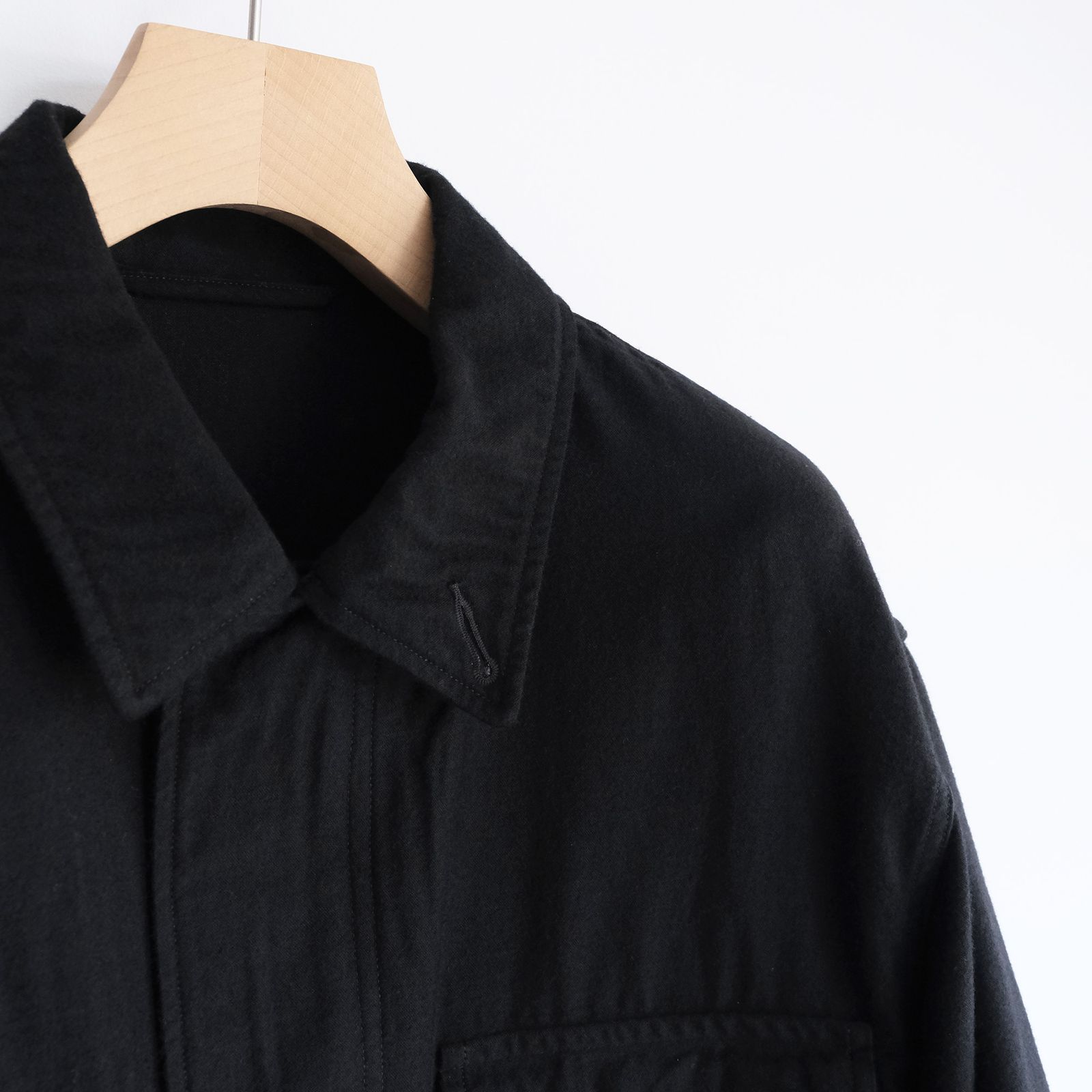 Cotton Wool Miritary Blouson -ジャケット-（Black / ブラック）