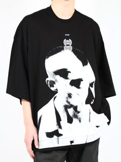 【25SS】アーティスティック プリント Tシャツ / COTTON SZ JERSEY / ブラック