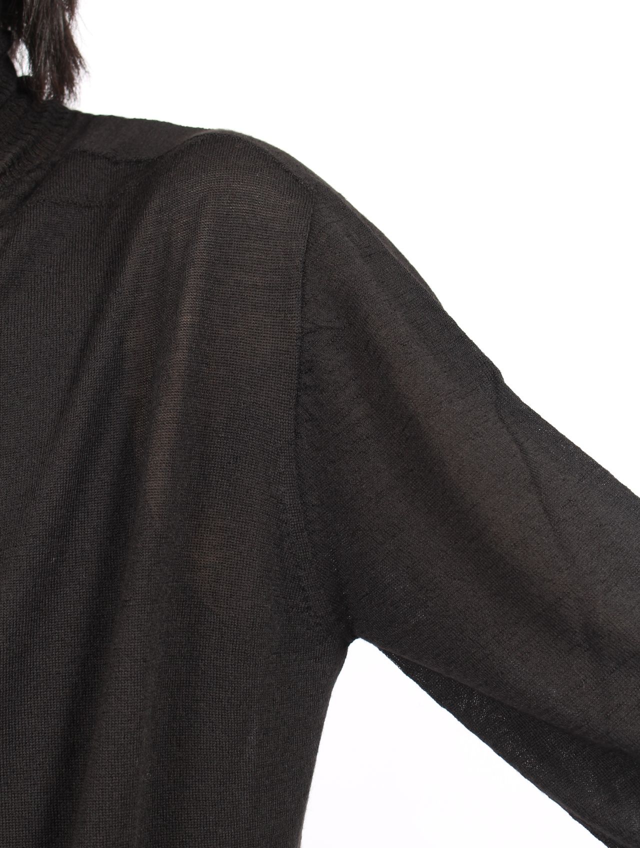 【25AW】オーバーサイズ タートル ニット カットソー / OVERSIZED TURTLE / ブラック