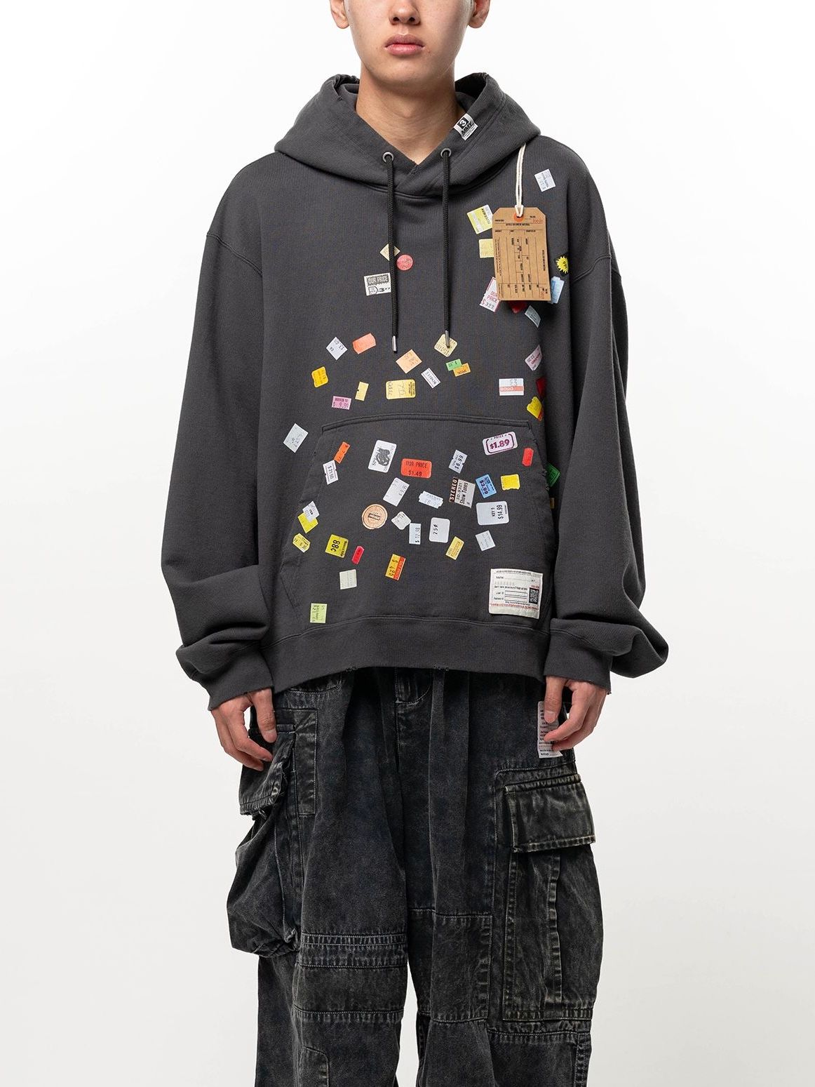 【26AW】プライス ステッカー スウェット フーディー パーカー / PRICE STICKER SWEAT HD / ブラック