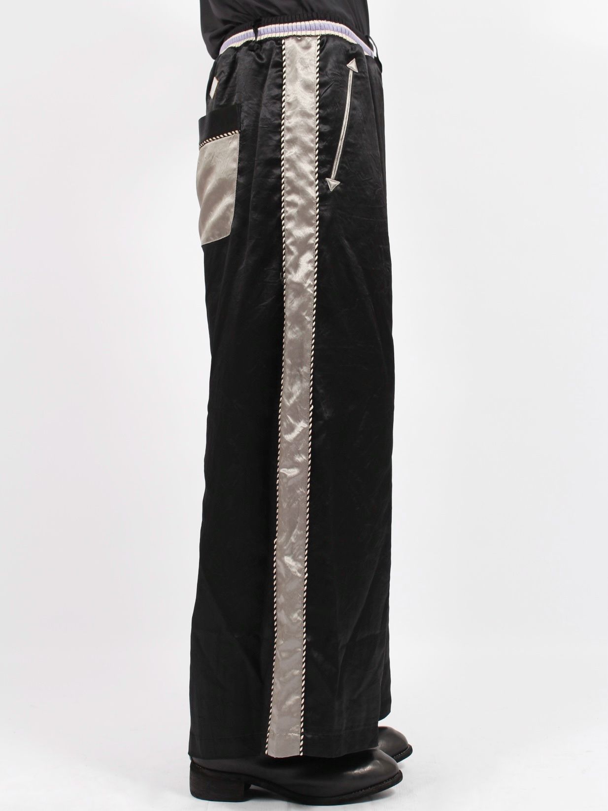 【25AW】サテン スーベニア トラウザー パンツ / SATIN SOUVENIR TROUSERS / ブラック