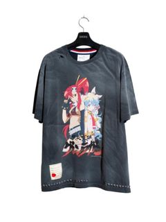 天元突破グレンラガン ヨーコ＆ニア ティー ショートスリーブ 半袖 Tシャツ  / GURREN LAGANN YOKO & NIA TEE / ブラック