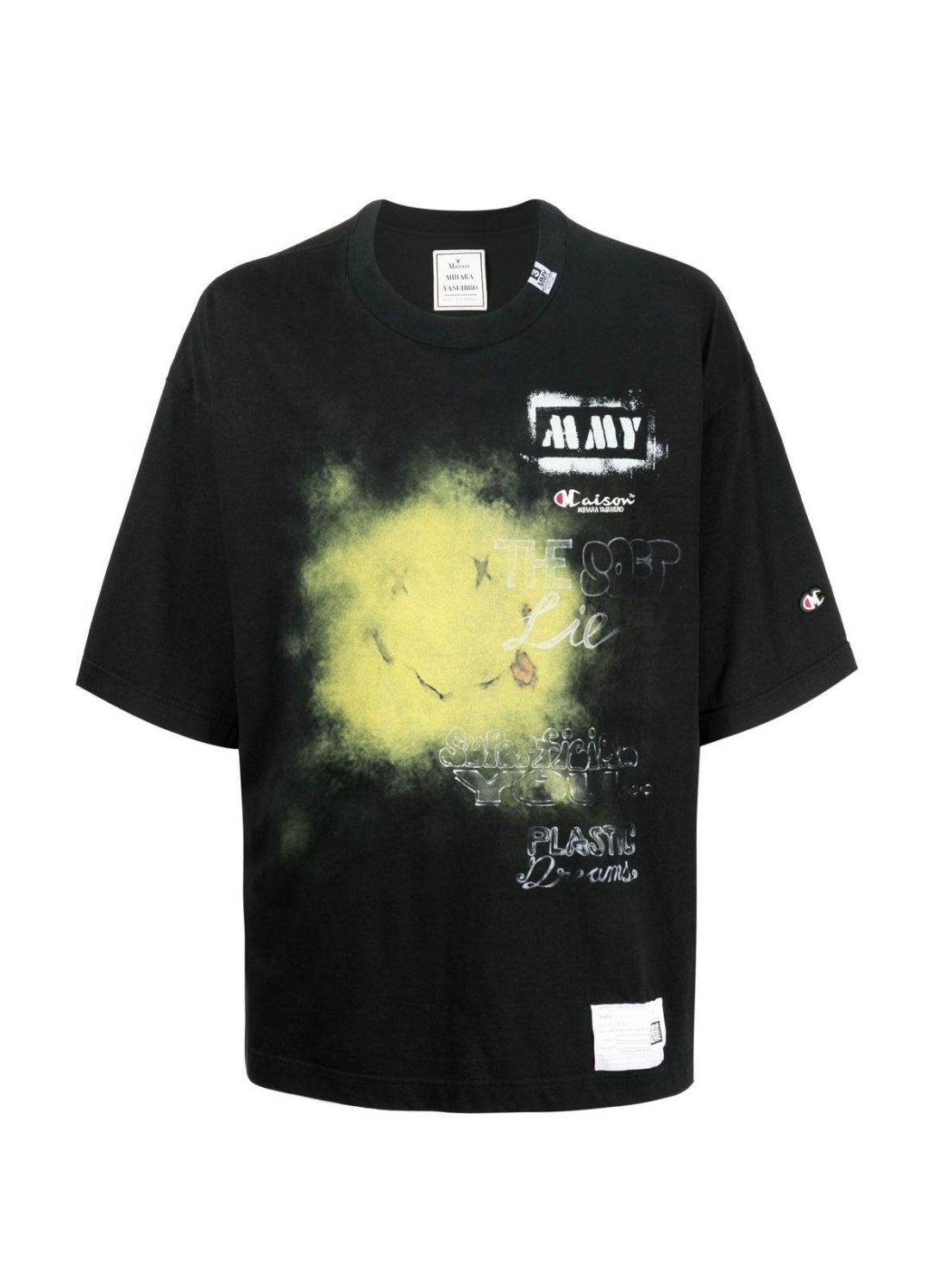 【23SS】 スマイル ペイント プリント Tシャツ / PRINTED TEE 5 / ブラック - 46 (S) - ブラック