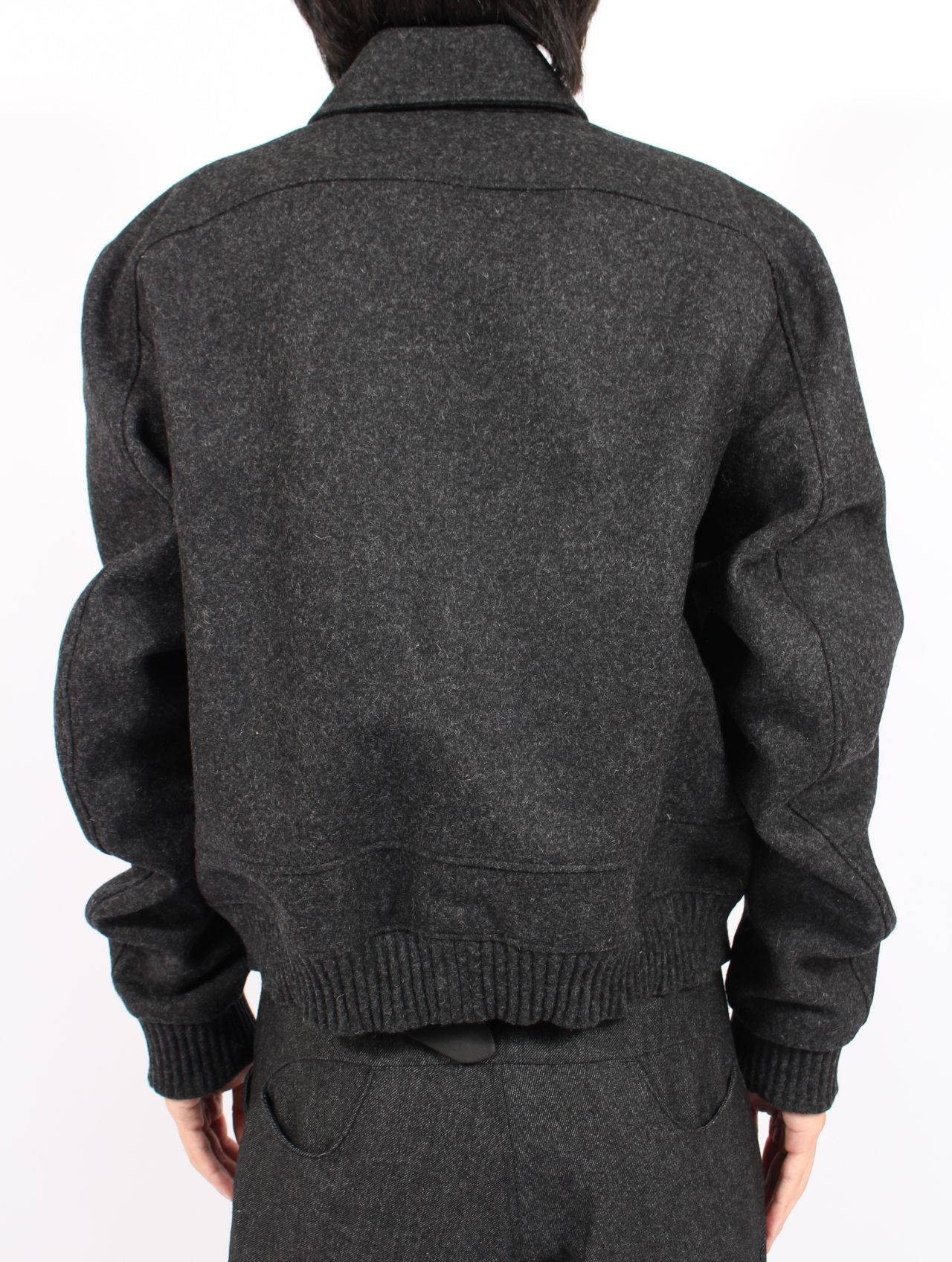 【25AW】メルトン ボンバー ジャケット / Melton Bomber Jacket / ブラック