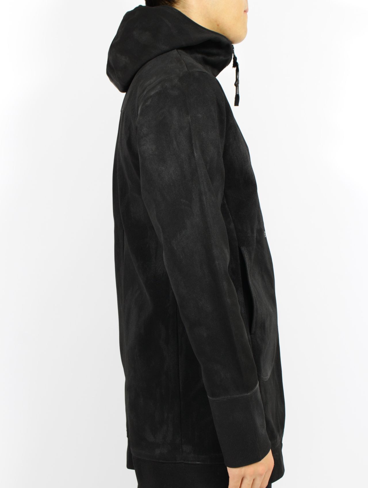 【25SS】テック ジャージー ロング パーカ TECH JERSEY LONG PARKA_4HOLE / ブラック