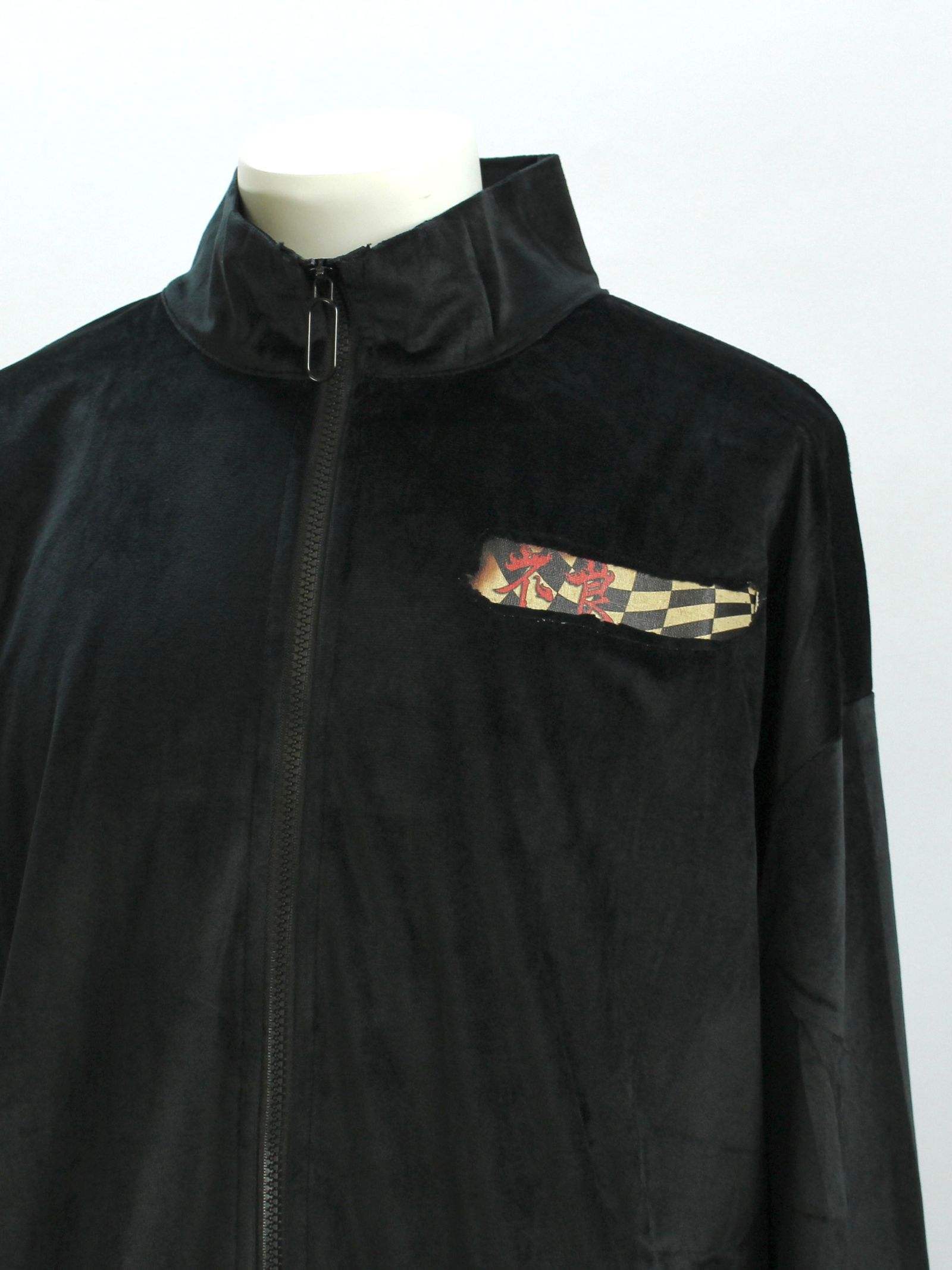ベロア ヤンキー トラックジャケット / YANKEE VELOUR TRACK JACKET / ブラック