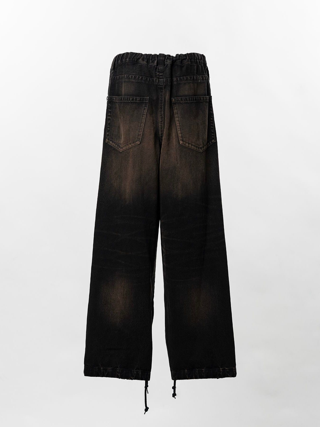 【26AW】コンバインド デニム × スウェット パンツ / COMBINED DENIM×SWEAT PT / ブラック