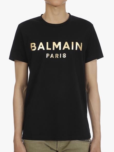 直営公式 20SS 国内正規 BALMAIN Tシャツ ロゴ バルマン Tシャツ/カットソー(半袖/袖なし)