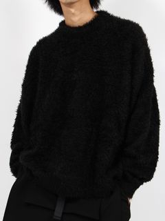 【24AW】シャギー オーバー ニット / SHAGGY OVER KNIT / ブラック