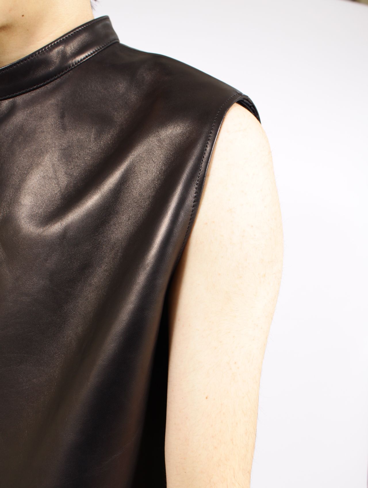 【26SS】レザー ベスト / LEATHER VEST / ブラック