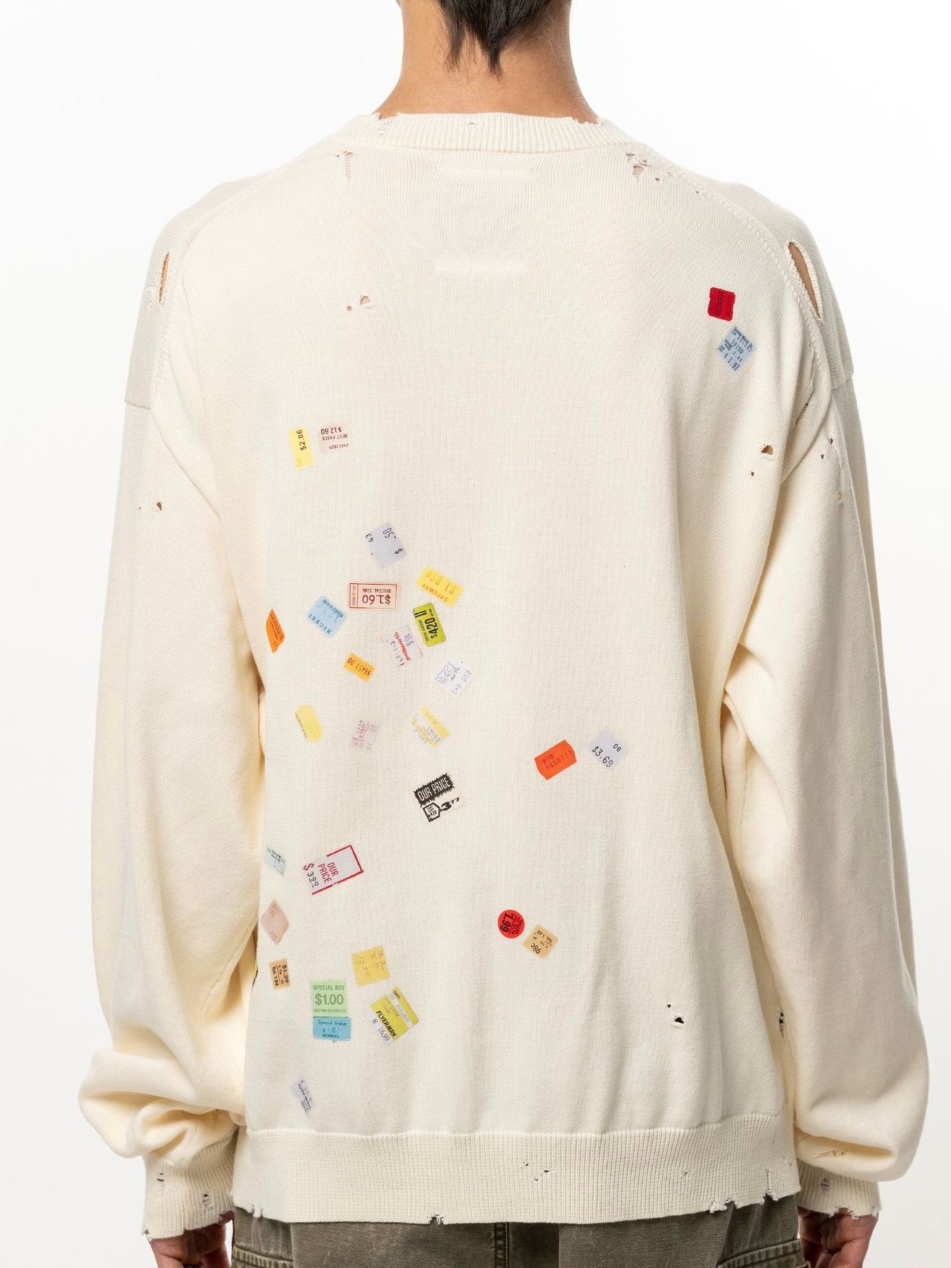【26AW】 プライス ステッカー ニット プルオーバー / PRICE STICKER KNIT PO / ホワイト