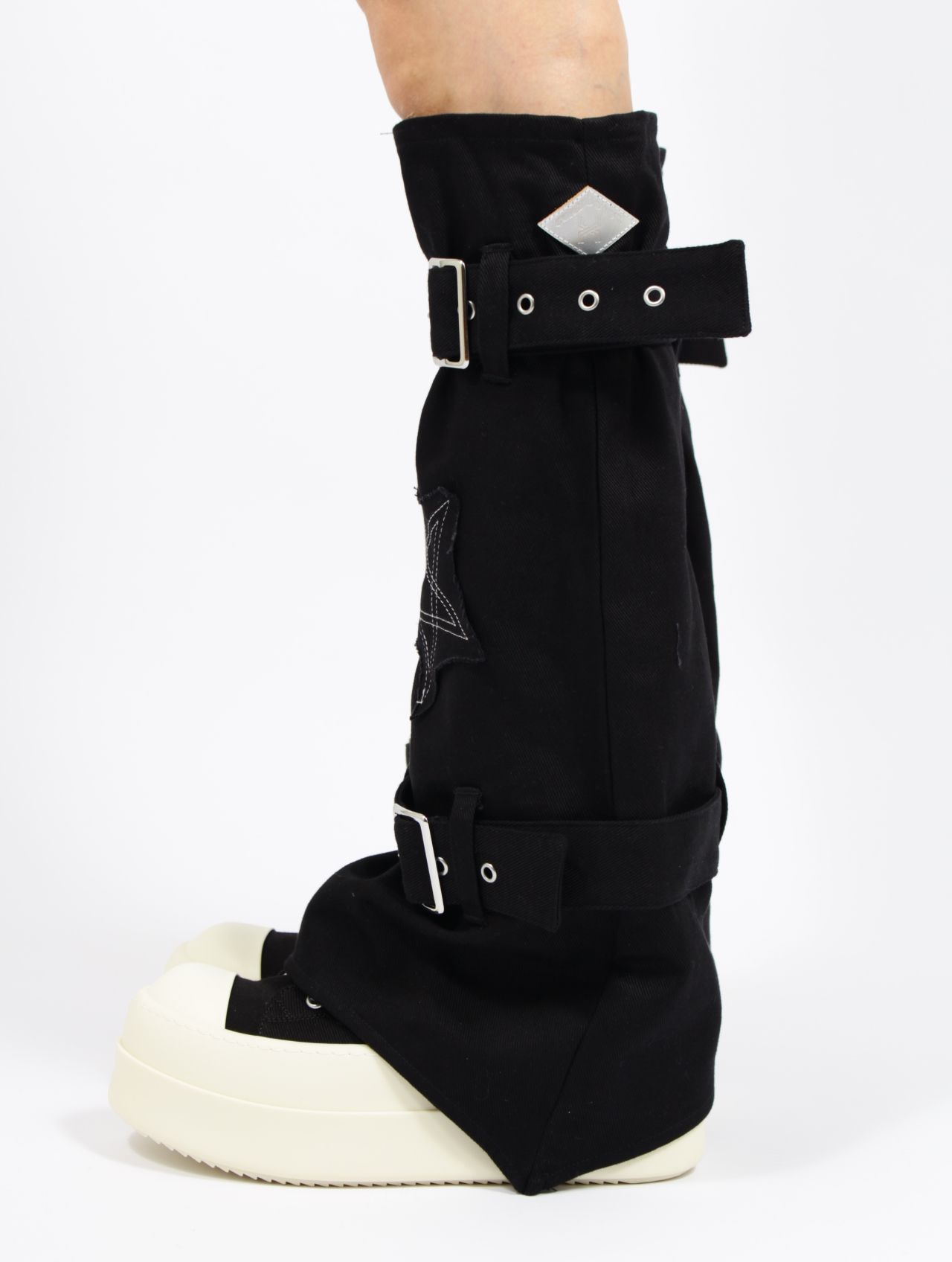 【26SS】コットン ベルテッド レッグウォーマー "ペンタグラム" / COTTON BELTED LEG WARMER 'PENTAGRAM / ブラック