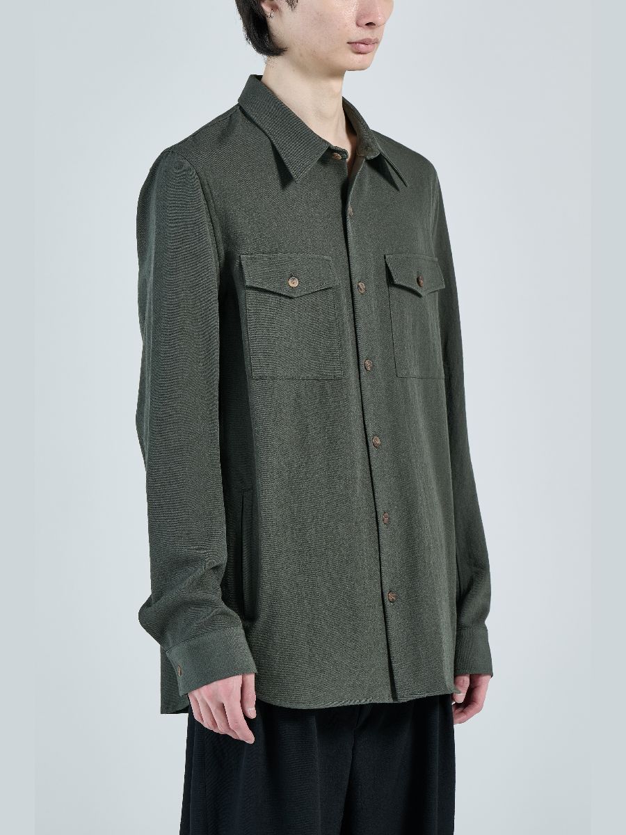 【26AW】 ユーティリティー シャツ 長袖 シャツ / UTILITY SHIRT / MOSS(グリーン)