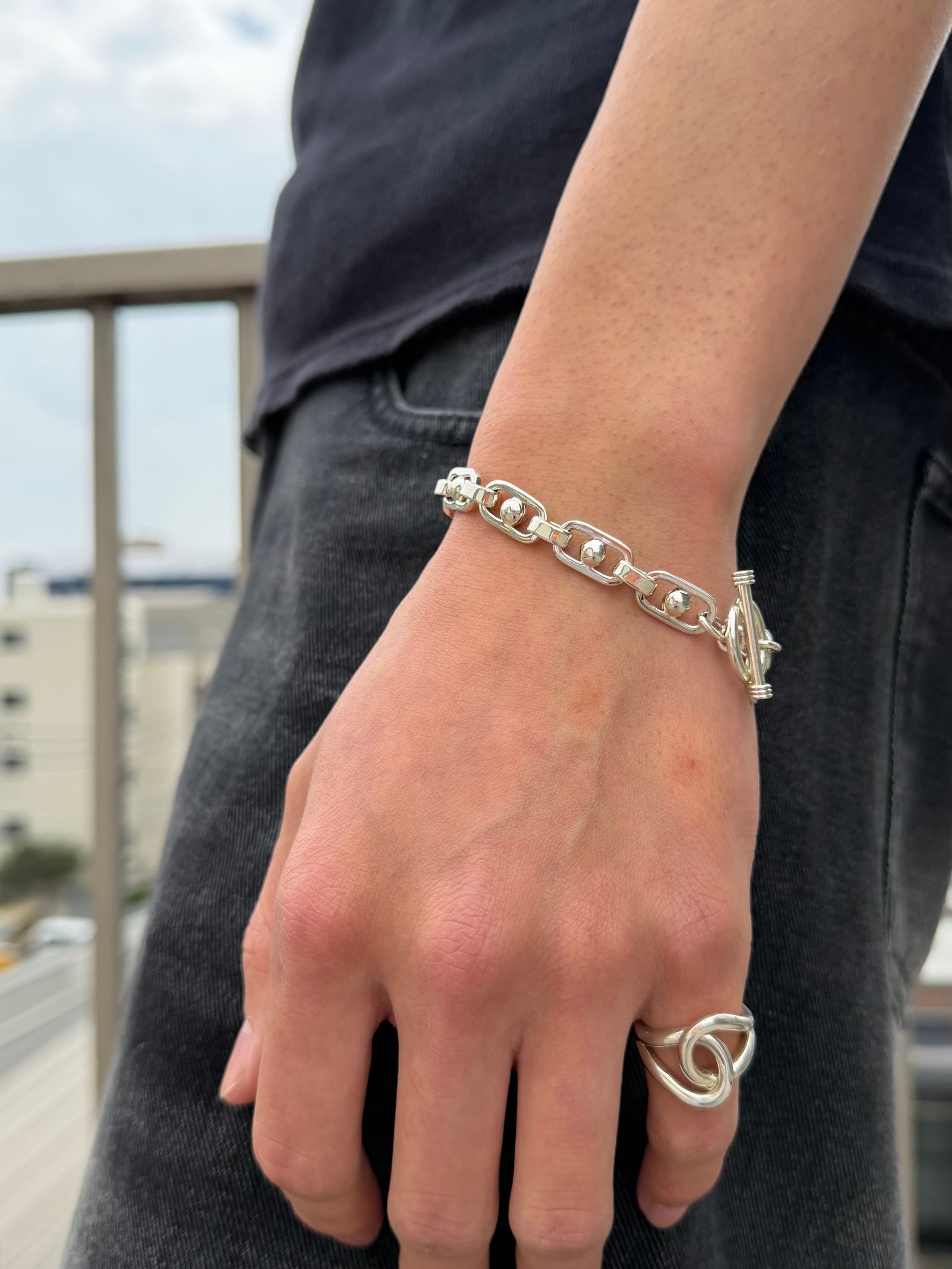 ボール リンク ブレスレット / BALL LINK BRACELET -8mm- / シルバー