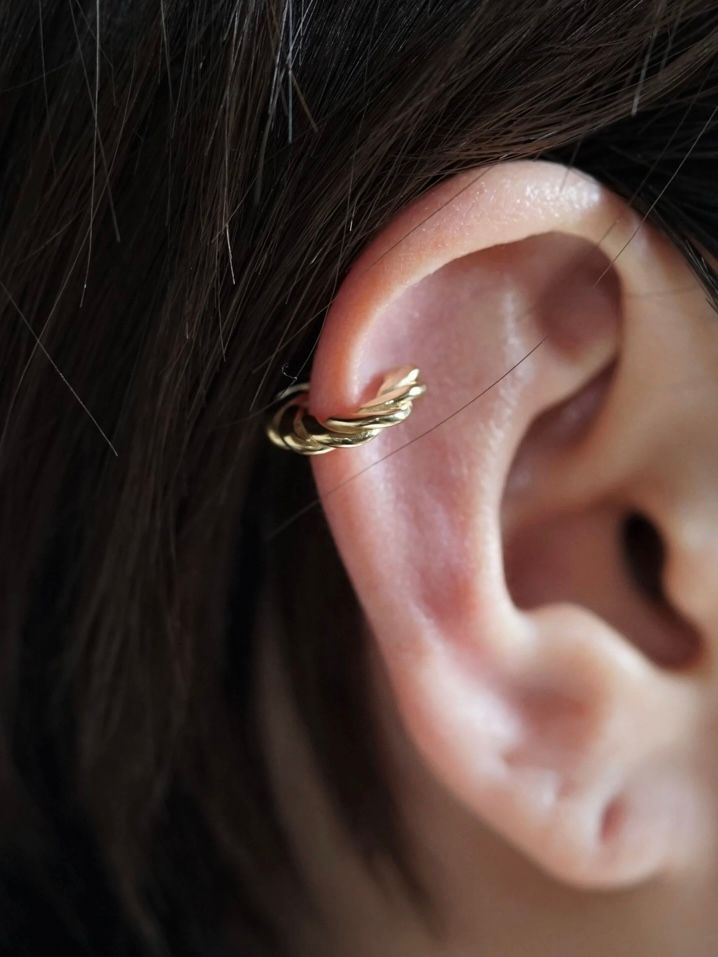 プレス イヤーカフ / PRESS EARCUFF (SMALL) GP / ゴールド