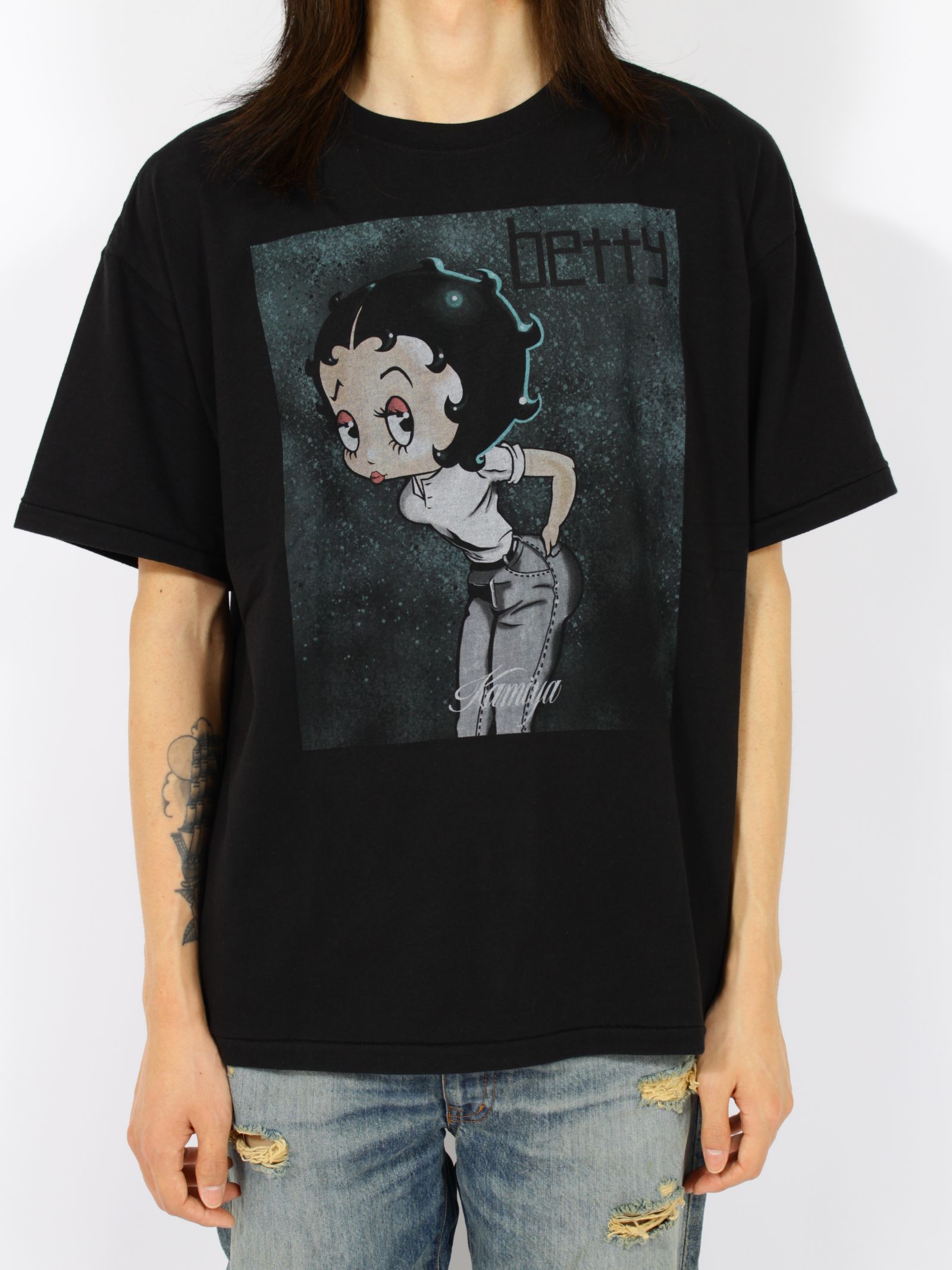 【26AW】 ベティ ブープ 半袖 Tシャツ / BETTY BOOP TEE  T/C / ブラック