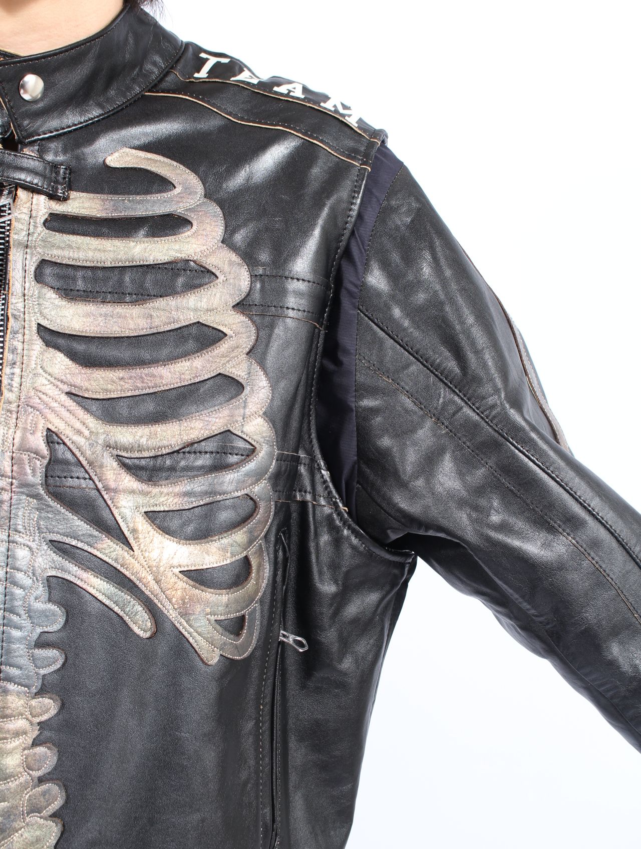 【25AW】ボーン デタッチャブル レーサー ライダース / DETACHABLE RACER RIDERS Ver, BONE / ブラック