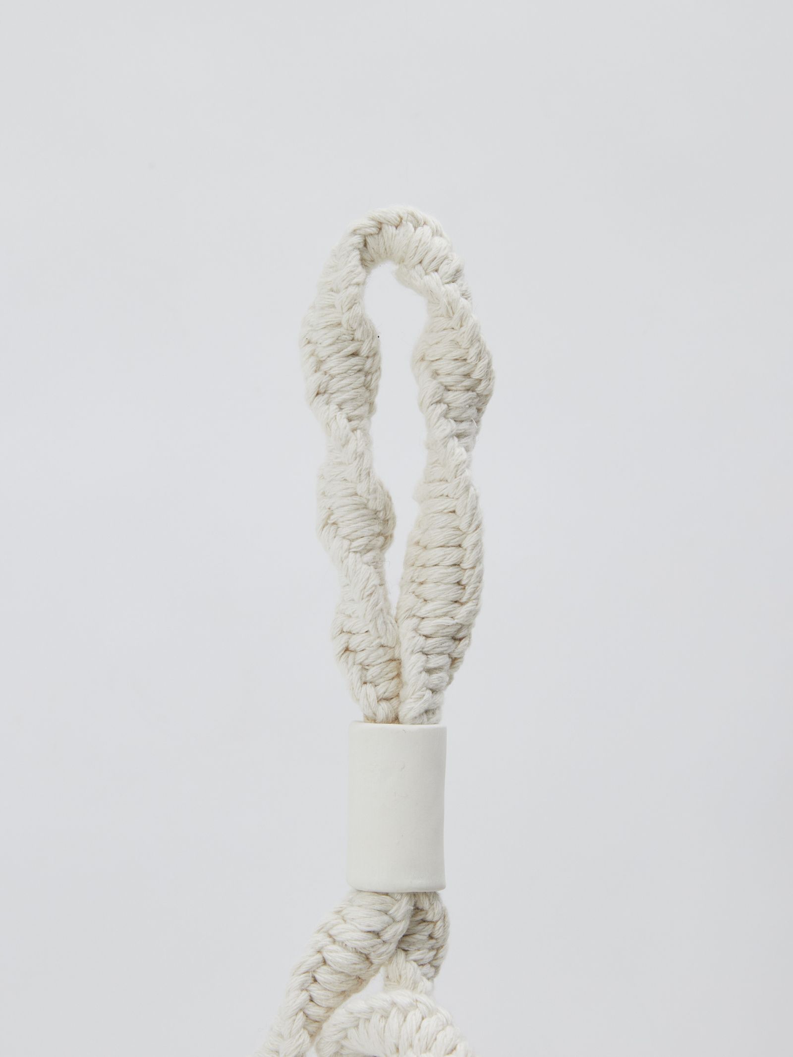 ”COA.”別注 壁掛け フラワーベース / KAKI-OSU:MACRAME FLOWER VASE / ホワイト