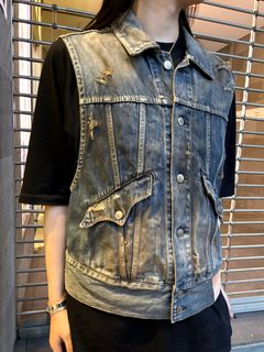 【25SS】ロー シルエット デニム ベスト / LOW SILHOUETTE DENIM VEST / RUSTY INDIGO(インディゴ)