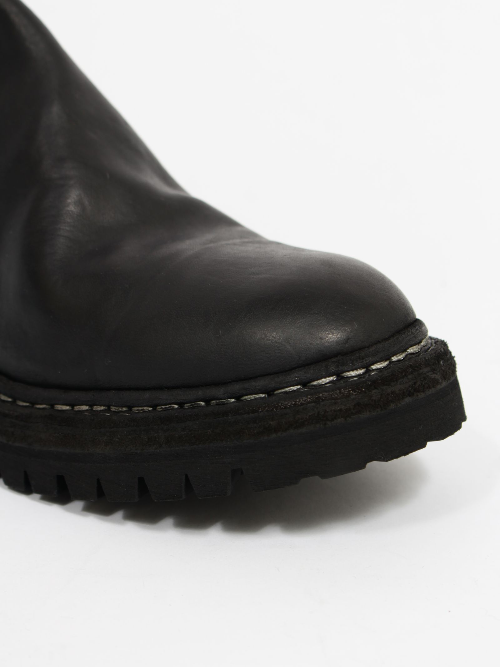 【796V_N】馬革 ホースレザー バックジップ ブーツ / HORSE FULL GRAIN  BACK ZIP BOOT / ブラック