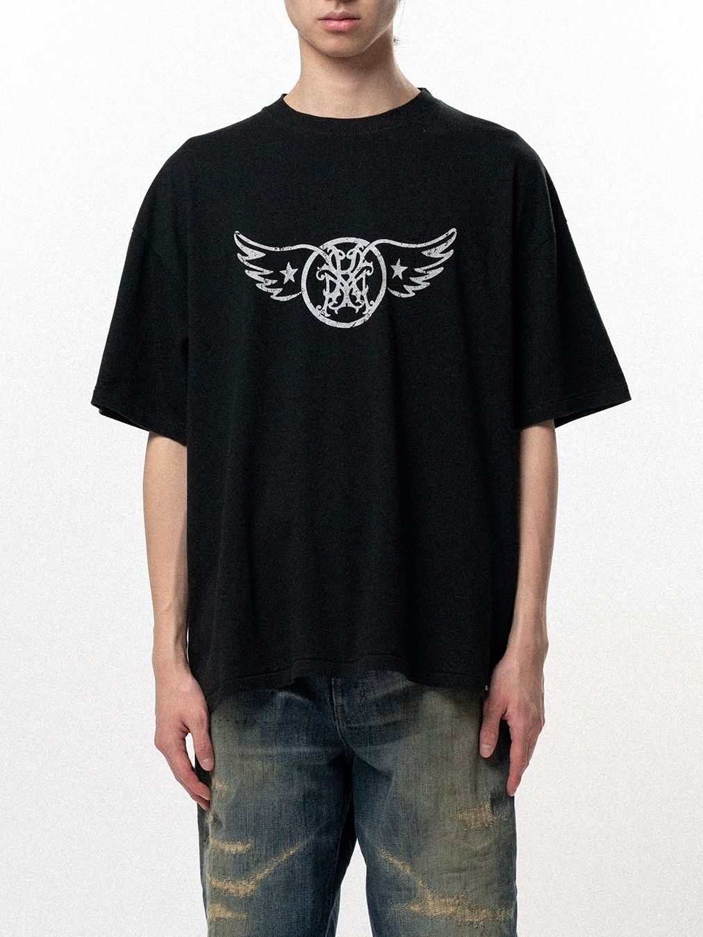 【26SS】"エアロ-カミヤ" Tシャツ / "AERO-KMY" TEE T/C / ブラック