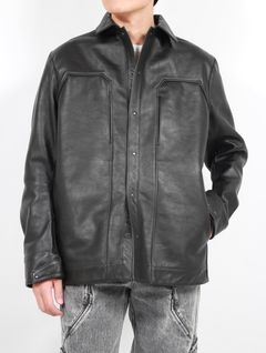 【25SS】6ポケット パネル レザー ワークジャケット / 6 POCKET PANEL LEATHER WORK JKT / ブラック