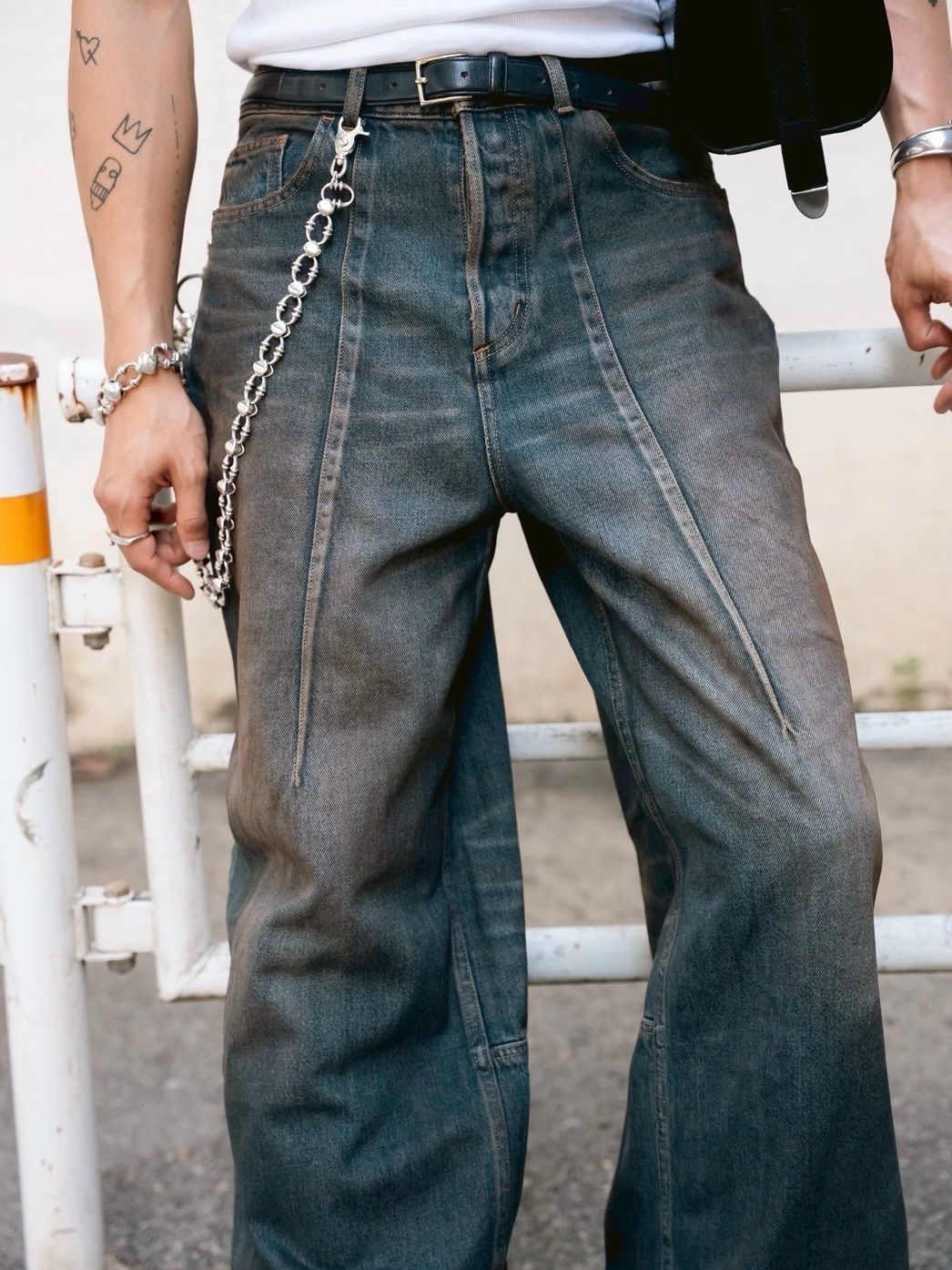 【先行販売】【25SS】ワイド シーム デニム バギー パンツ / WIDE SEAM DENIM BAGGY PANTS / RUSTY INDIGO(インディゴ)