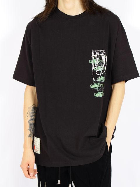 【26AW】セブ VS レイン ショート スリーブ Tシャツ バージョン キュータ 半袖 カットソー / SEV VS LAIN S/SL TEE VER,Q-TA / ブラック