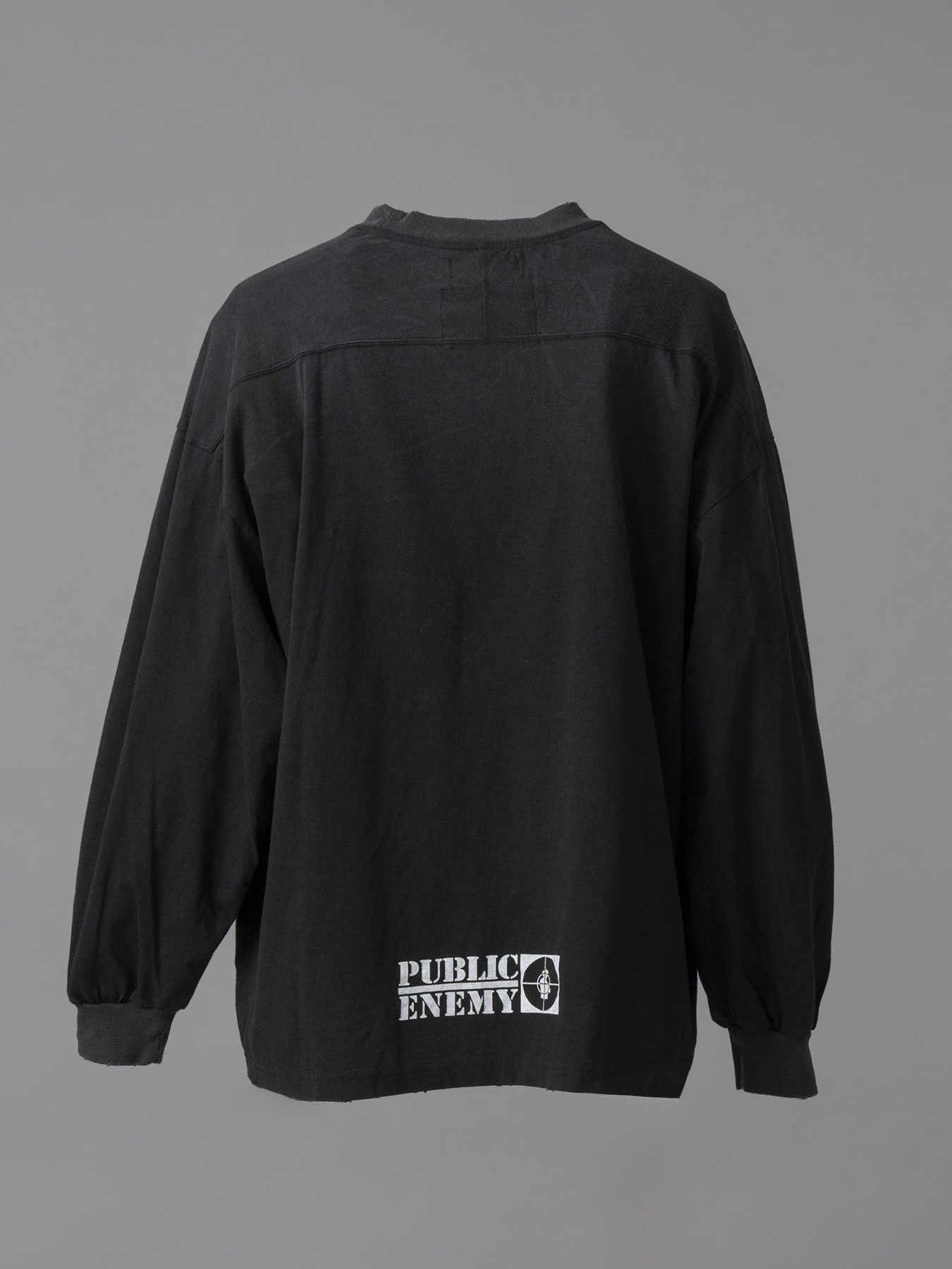 パブリック エネミー オーバーサイズ ロングスリーブ Tシャツ / PUBLIC ENEMY PRIME-OVER L/S T-SHIRT #2 / ブラック