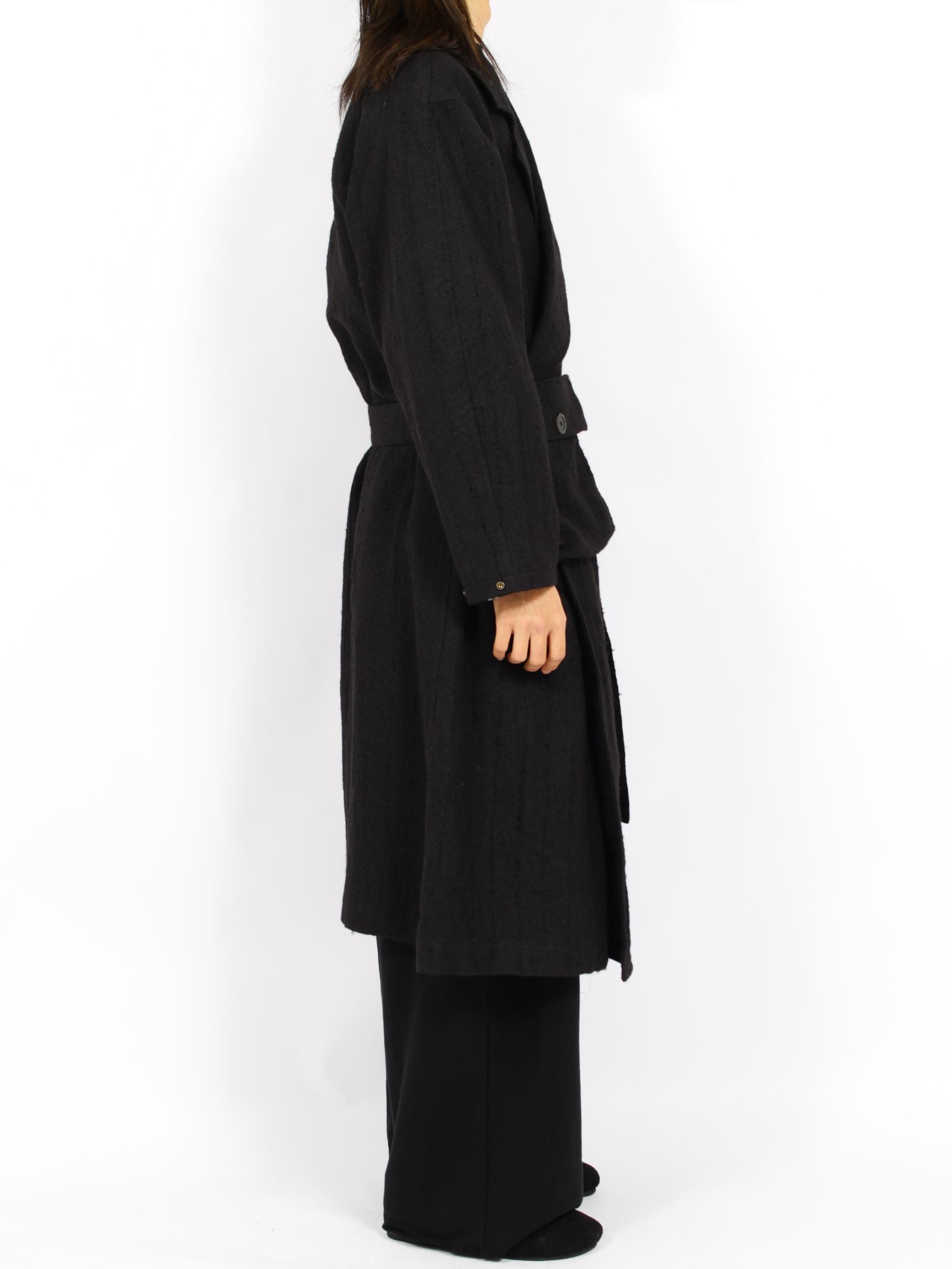 【26AW】トゥー ダブル ブレステッド コート / TOO DOUBLE-BREASTED / ブラック