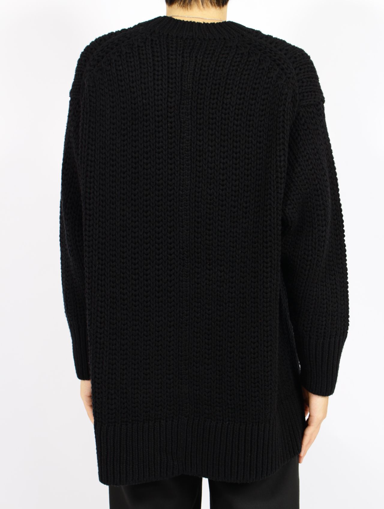 【25AW】シルク ウール ハイゲージ ニット / SILK WOOL KNIT / ブラック