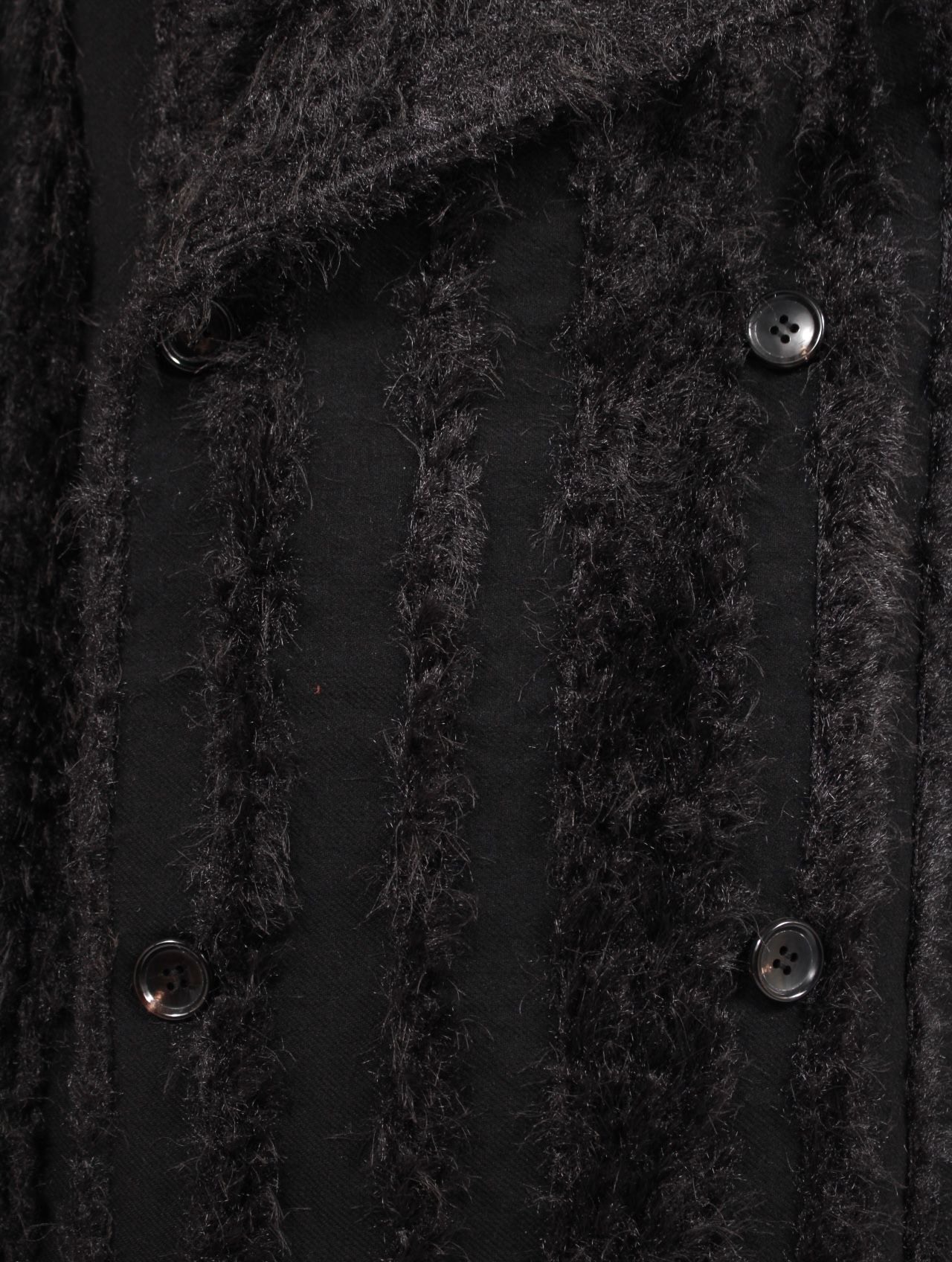 【25AW】ダブル ブレステッド ロングコート / DOUBLE BRESTED COAT / ブラック