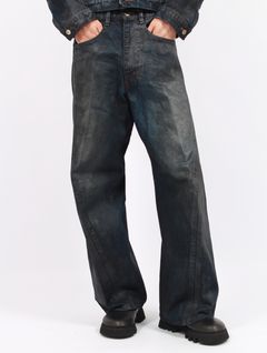 【25AW】 3D ツイステッド ワイド レッグ ジーンズ / 3D TWISTED WIDE LEG JEANS / LUSTER COATED DARK INDIGO(ダーク インディゴ)